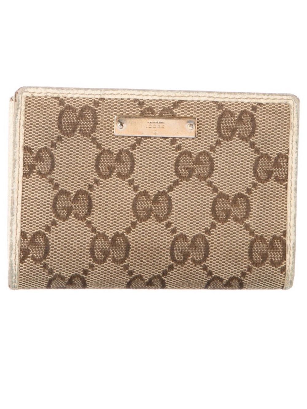 Gucci Beige GG Canvas Wallet Vintage